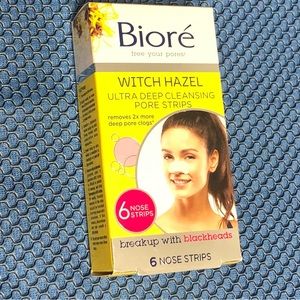 Biore 6PCS ultra Deep cleansing  pore nose strips w/witch Hazel.